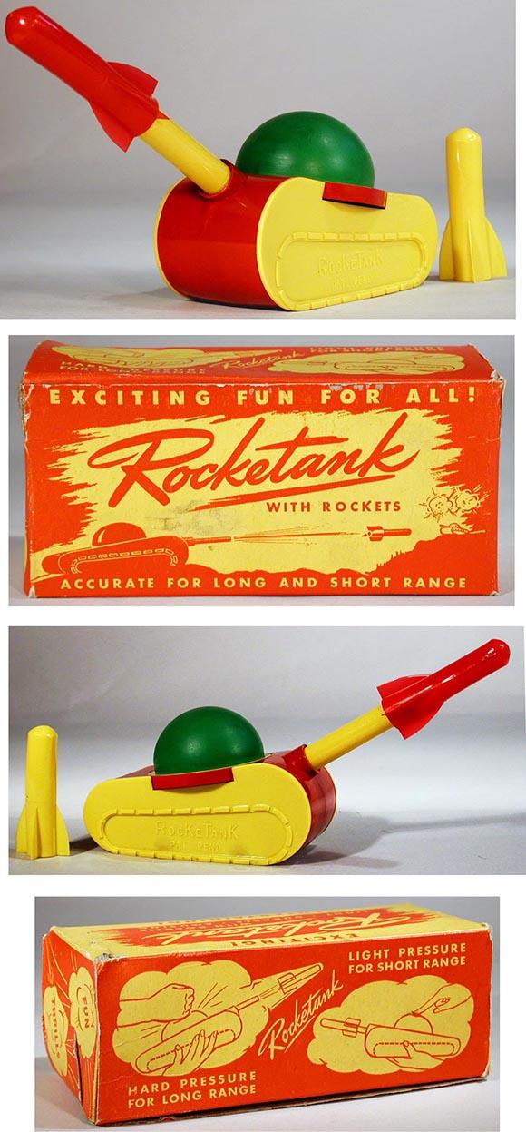 1950's California Molding, Rocketank with Rockets in Original Box